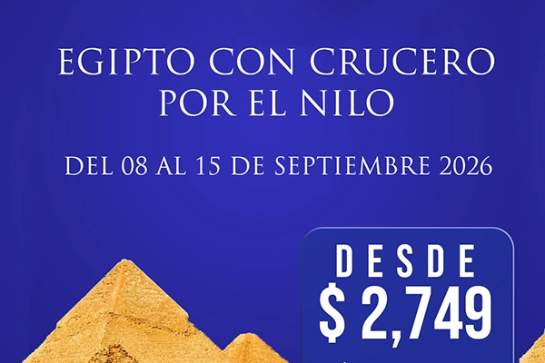 Egipto con Crucero por El Nilo - Septiembre 2026